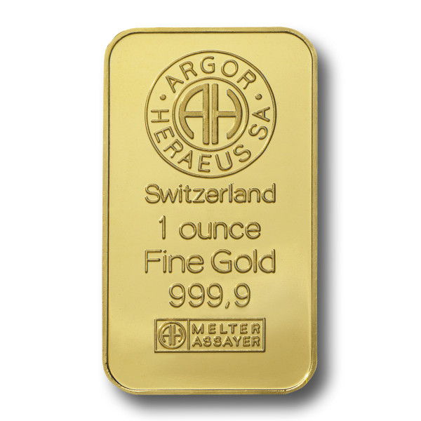 1 oz Goldbarren (Argor-Heraeus Schweiz / Heraeus)