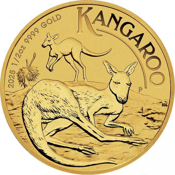 50 Dollar Australien - Känguru 1/2 oz Goldmünze (2025)